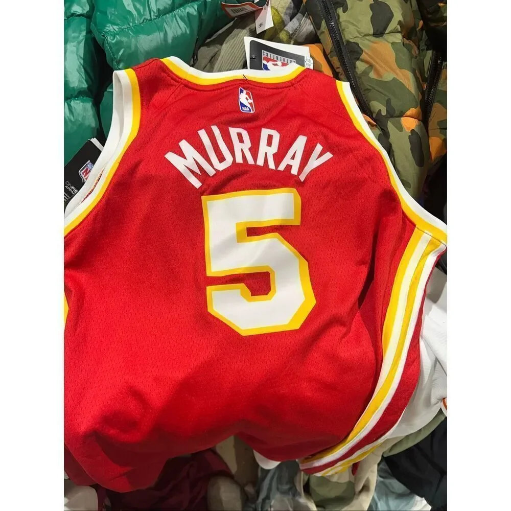 Nike NWT Dejounte Murray Atlanta Hawks Unisex Swingman Jersey Icon Edition Red X